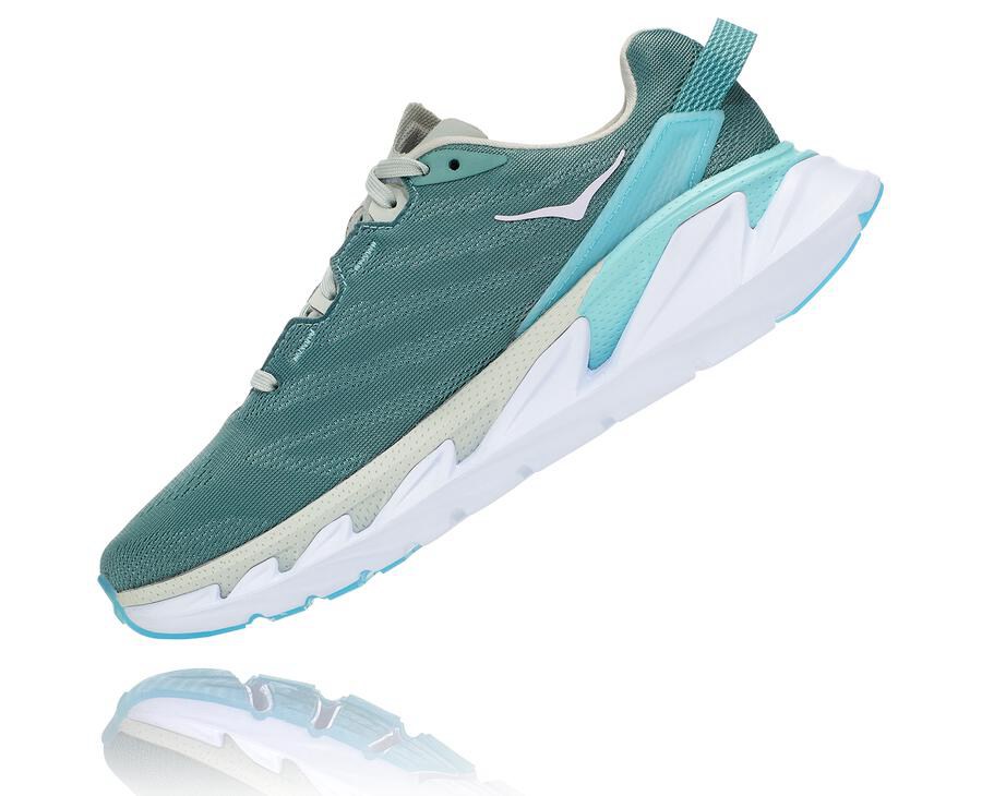 Running Shoes Womens - Hoka One One Elevon 2 - Blue/White - YEVOUMA-71